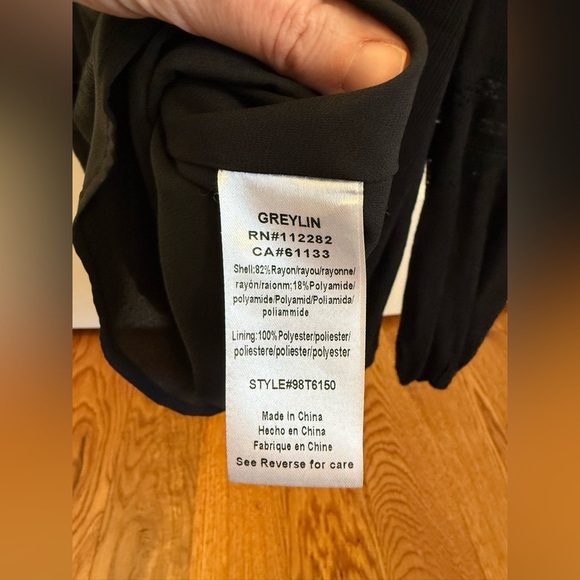 GREYLIN Miriam Pouf Sleeve Inset Trim Blouse size Small - Picture 5 of 13